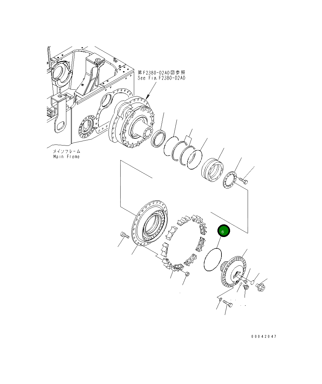 Кольцо уплотнительное (O-Ring) 07000-A5460  Komatsu