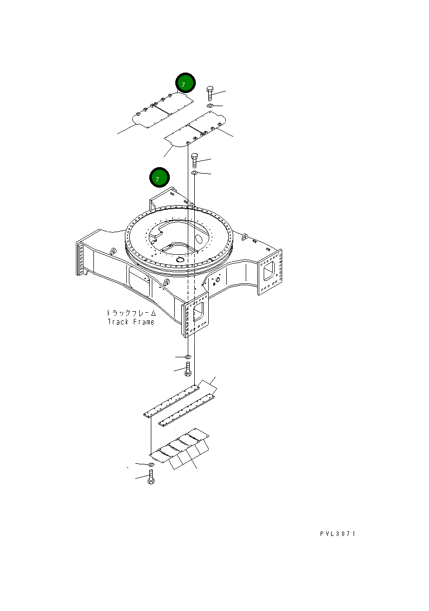 Крышка 21T-30-71280  Komatsu