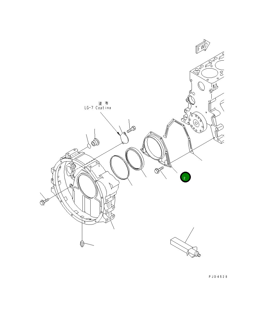 Крышка 6731-21-6230  Komatsu