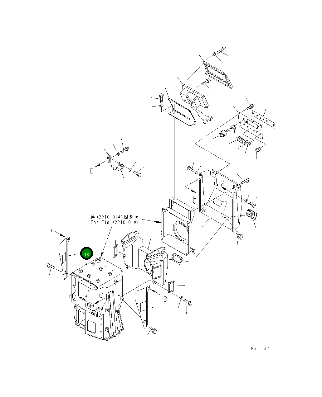 Крышка 195-54-72221 Komatsu
