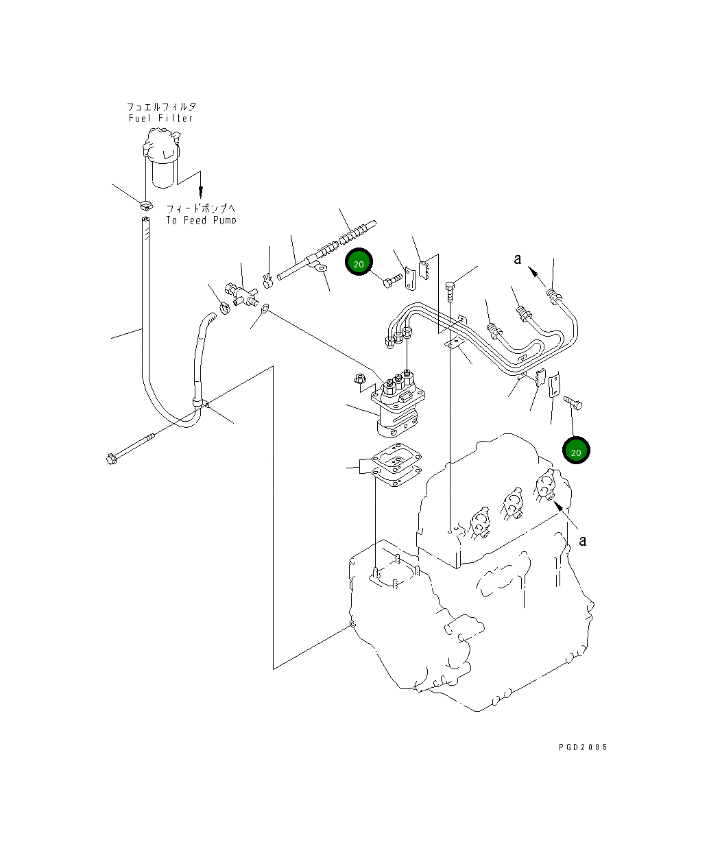 Болт YM121465-59950  Komatsu