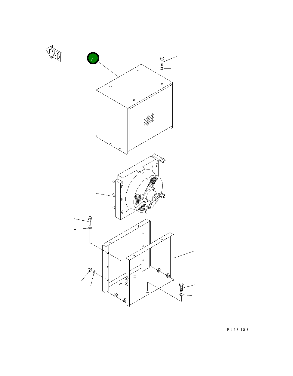 Крышка 23A-809-2530  Komatsu