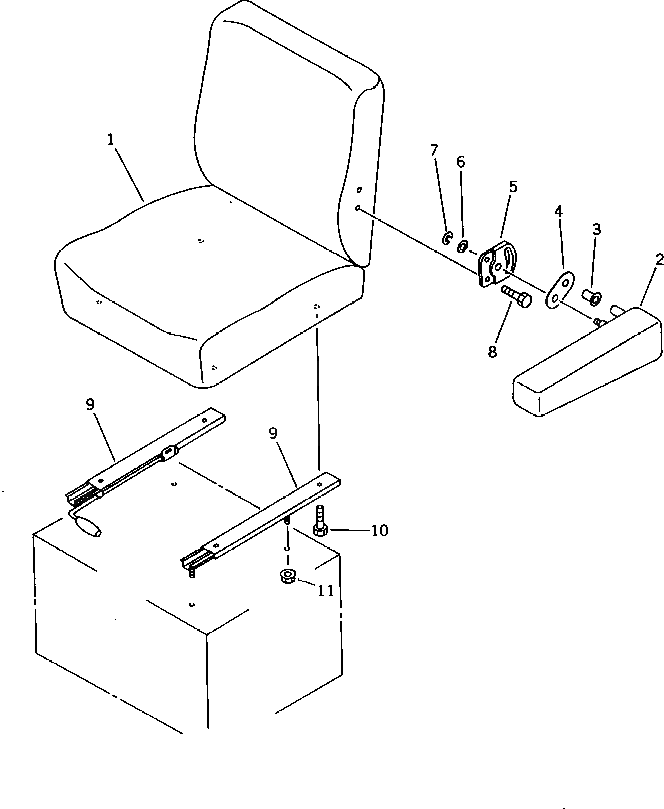 Болт 20M-57-61180  Komatsu