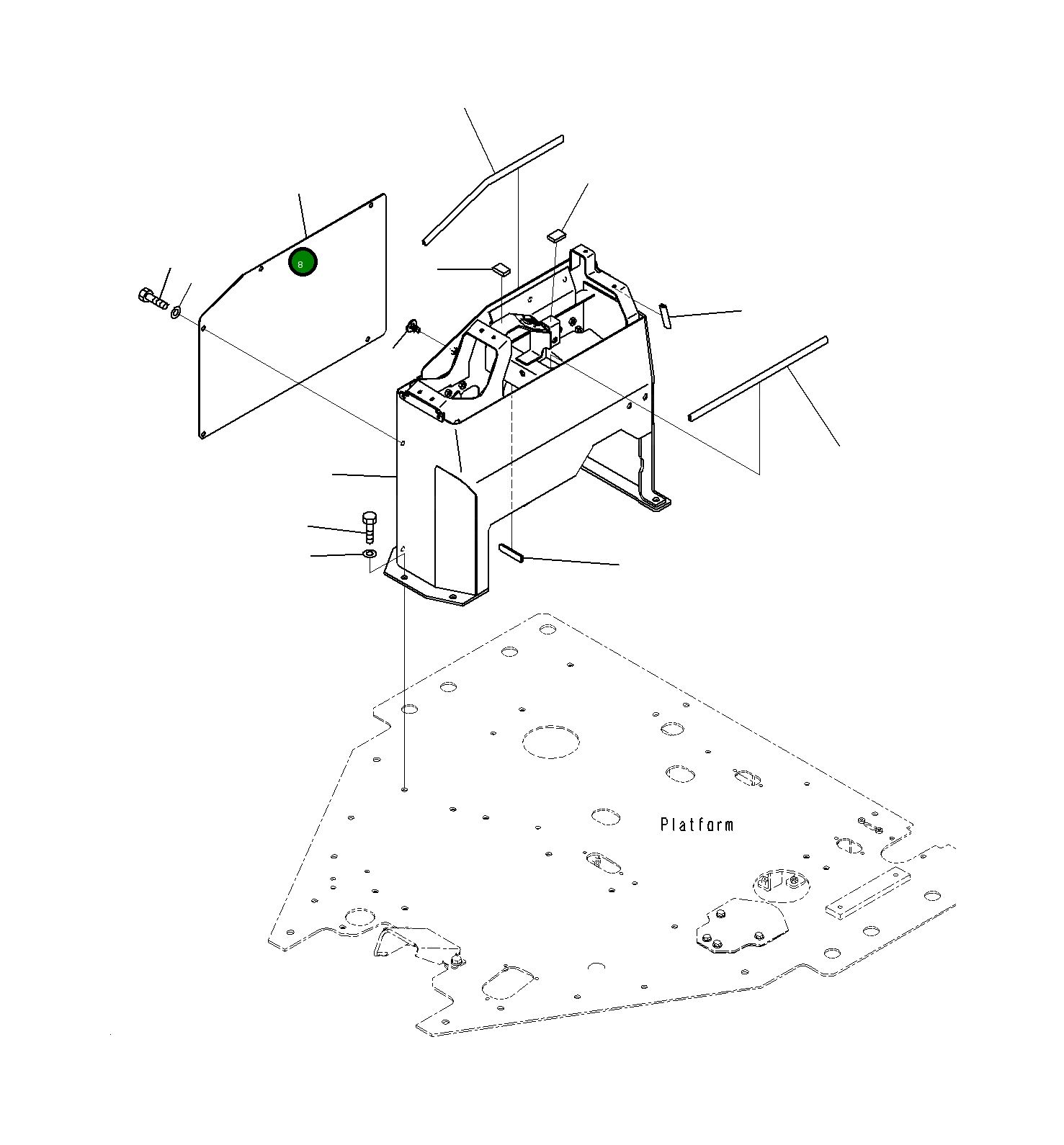 Крышка 23H-54-12781 Komatsu