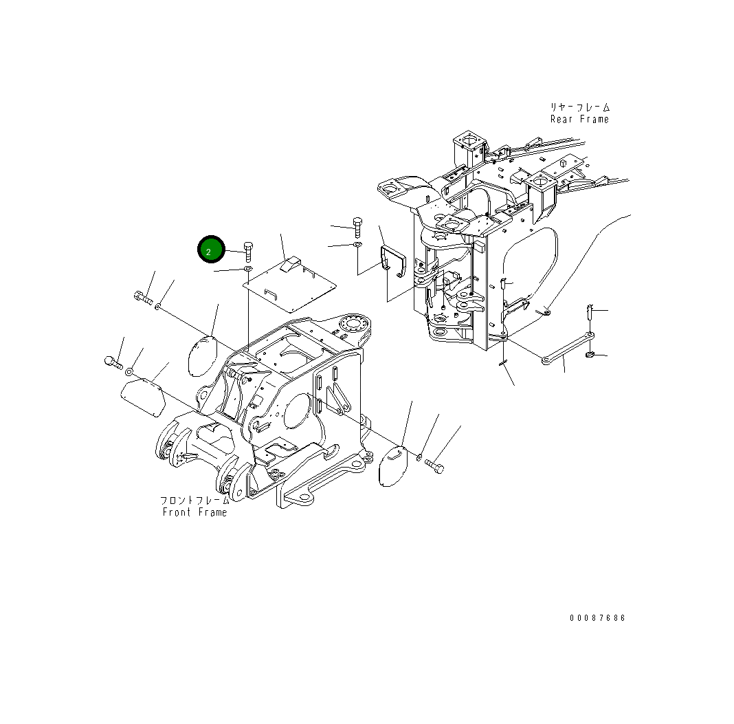 Болт 01010-D1255 Komatsu
