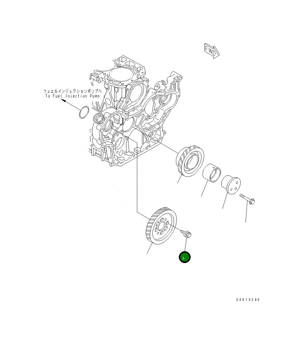 Болт YM129953-25300 Komatsu