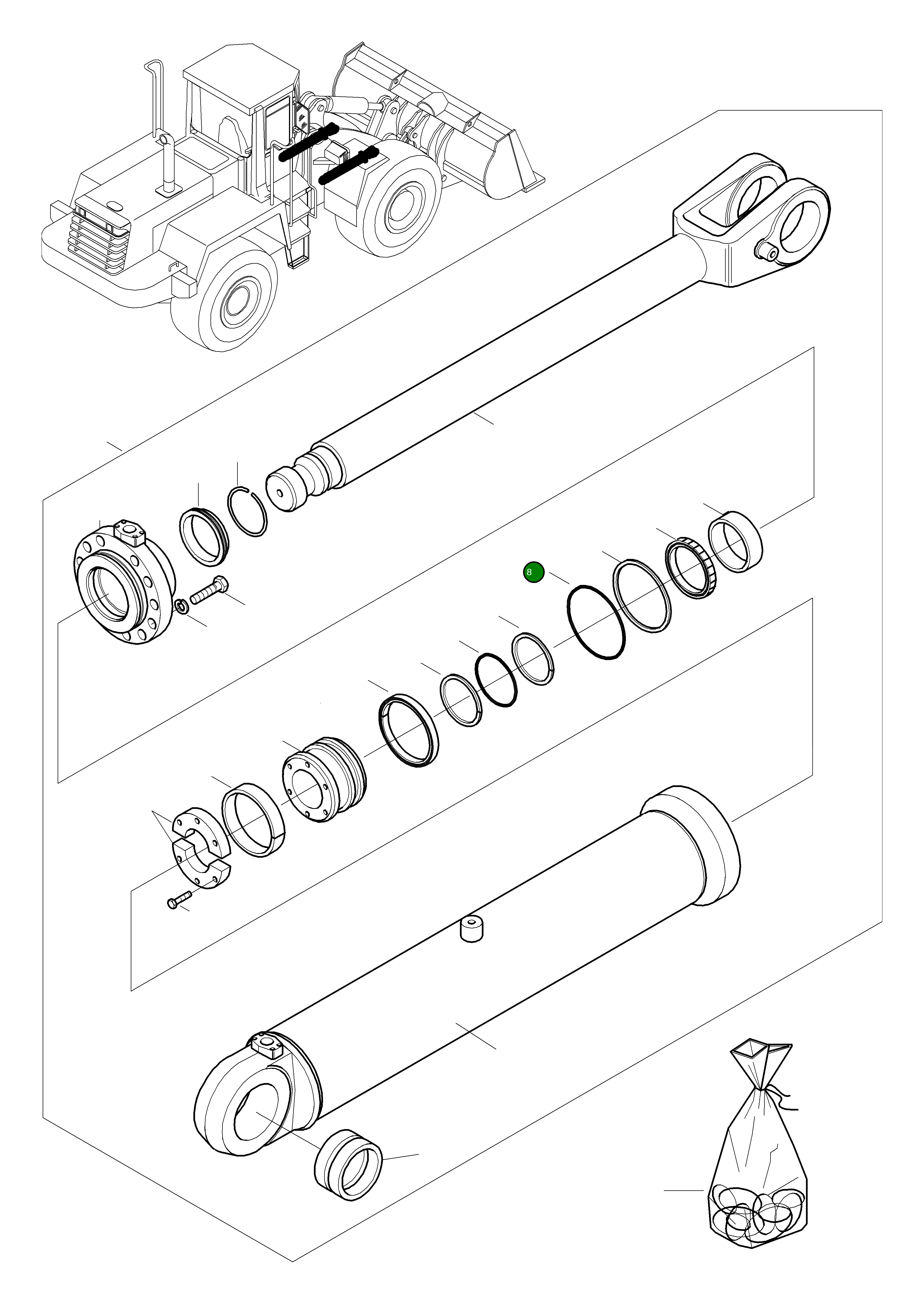 Кольцо уплотнительное (O-Ring) 419-63-H0P05 Komatsu