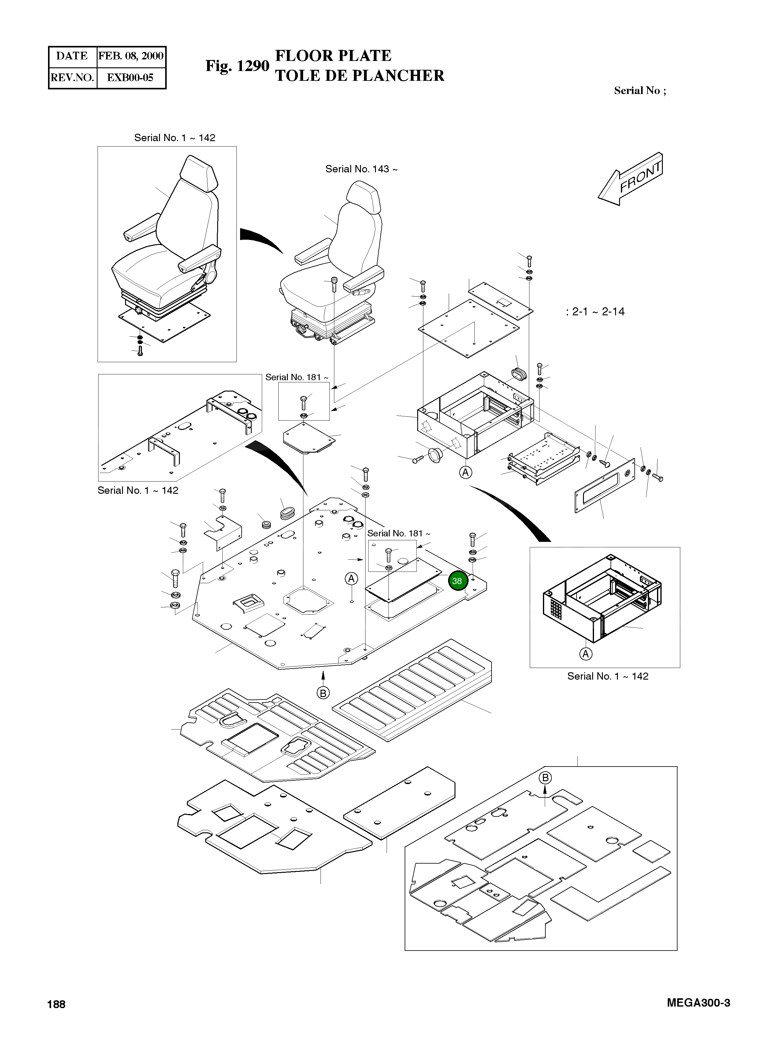Крышка 4621-2901B  Komatsu