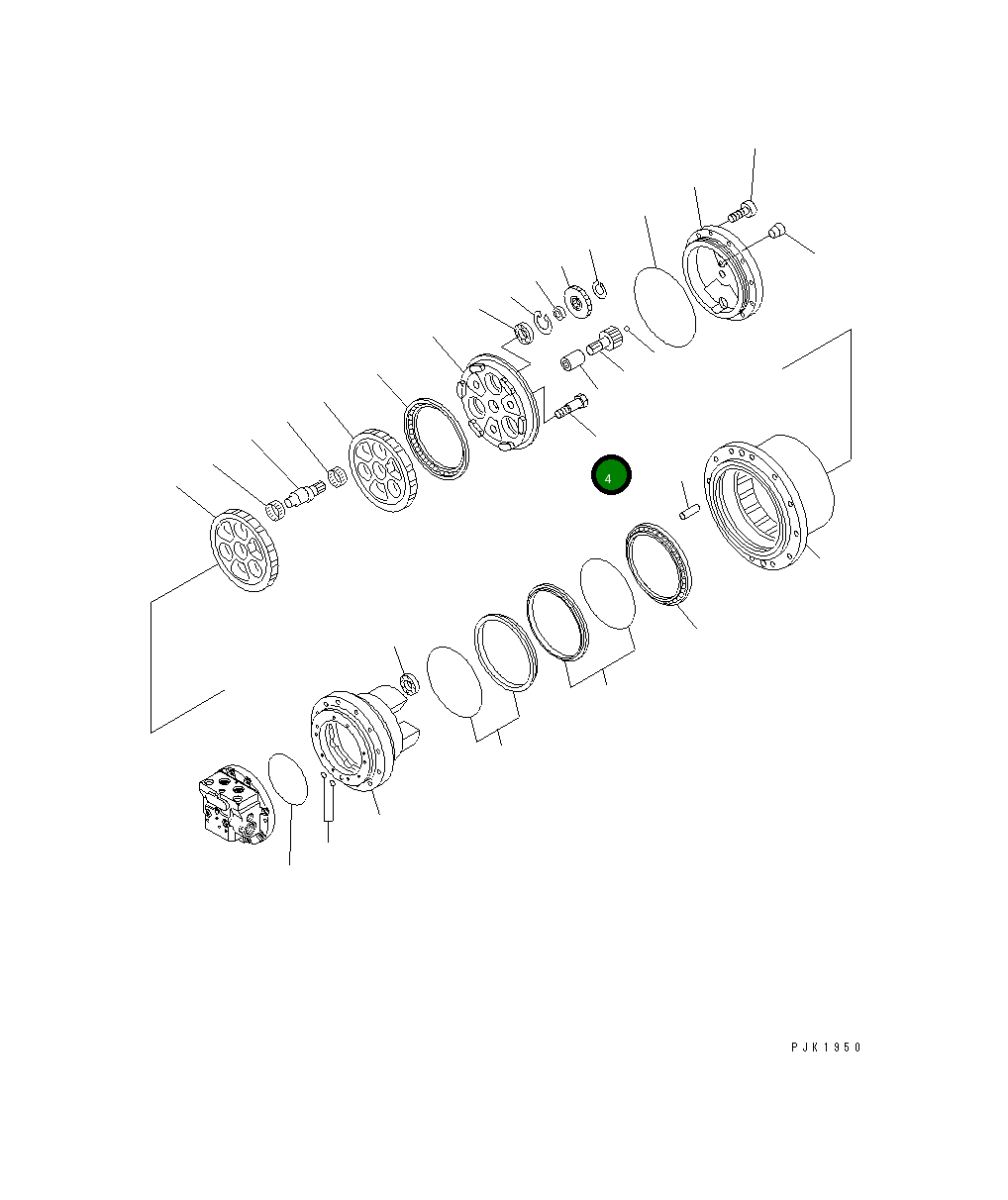 Болт TZ200B1019-03  Komatsu