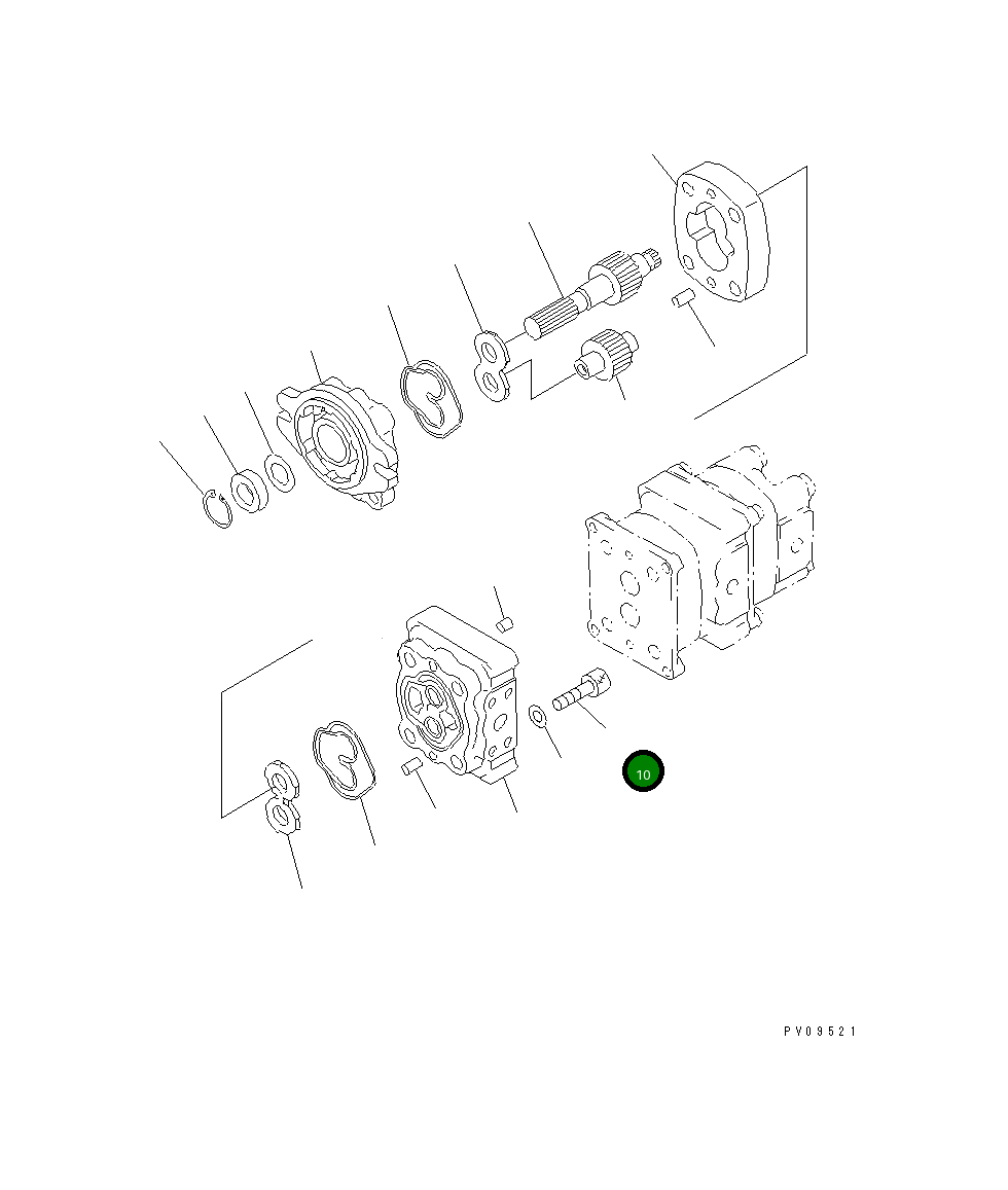 Болт 01252-31275 Komatsu