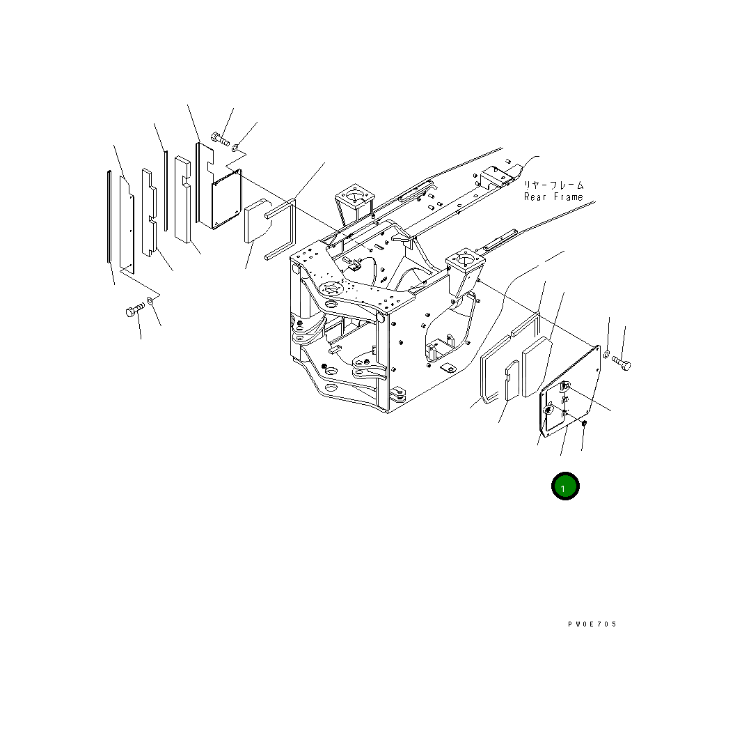 Крышка 424-46-34632 Komatsu