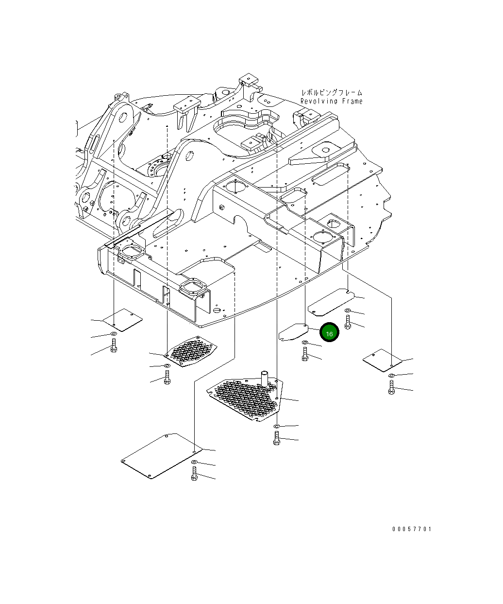 Крышка 22B-54-22660  Komatsu