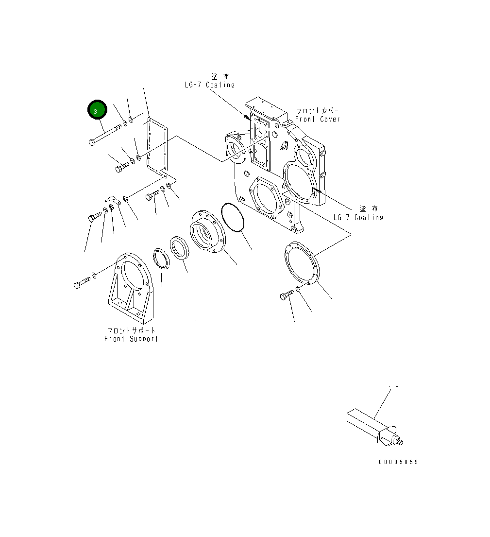 Болт 01011-61425 Komatsu