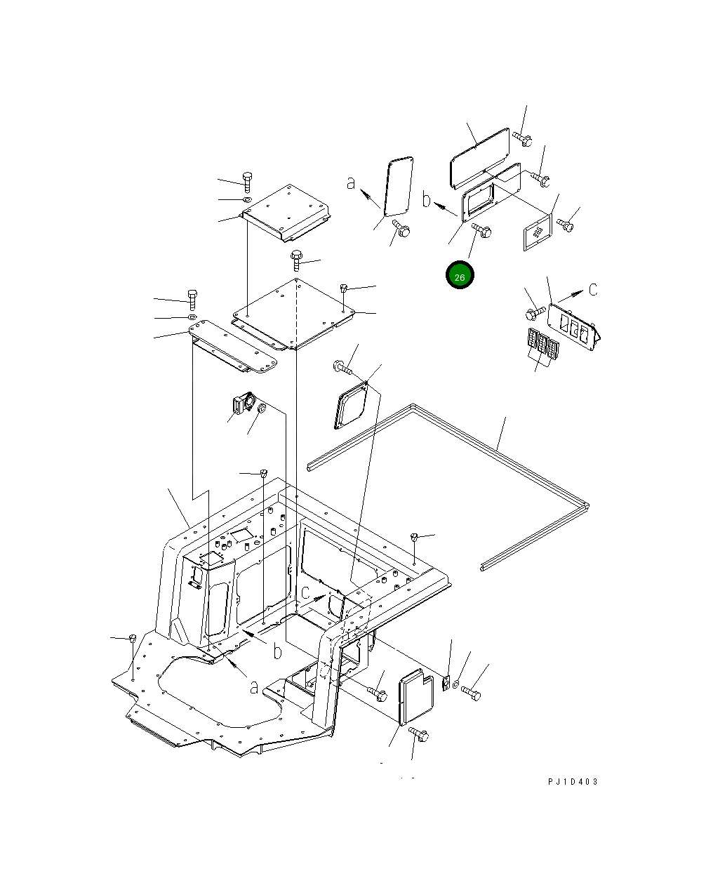Крышка 195-911-8811  Komatsu