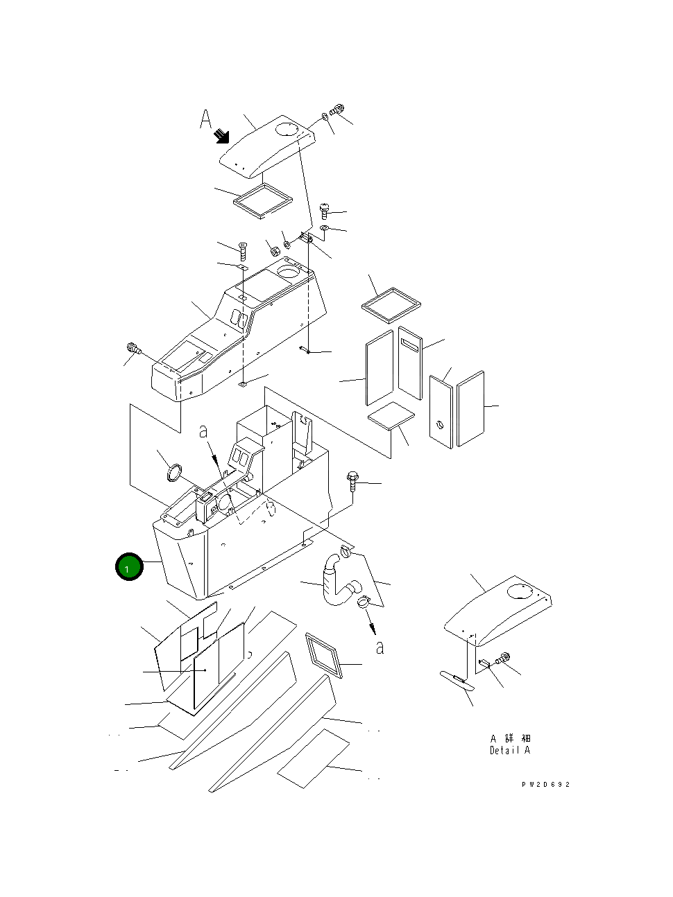 Крышка 56B-54-15612 Komatsu