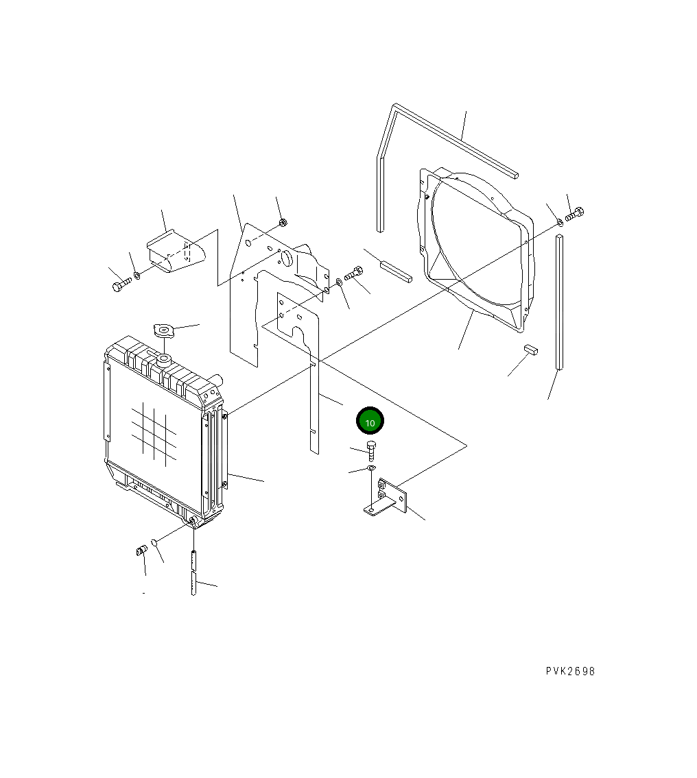 Крышка 10S-03-21280 Komatsu
