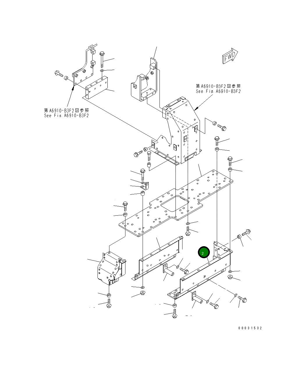 Крышка 6155-11-5341  Komatsu