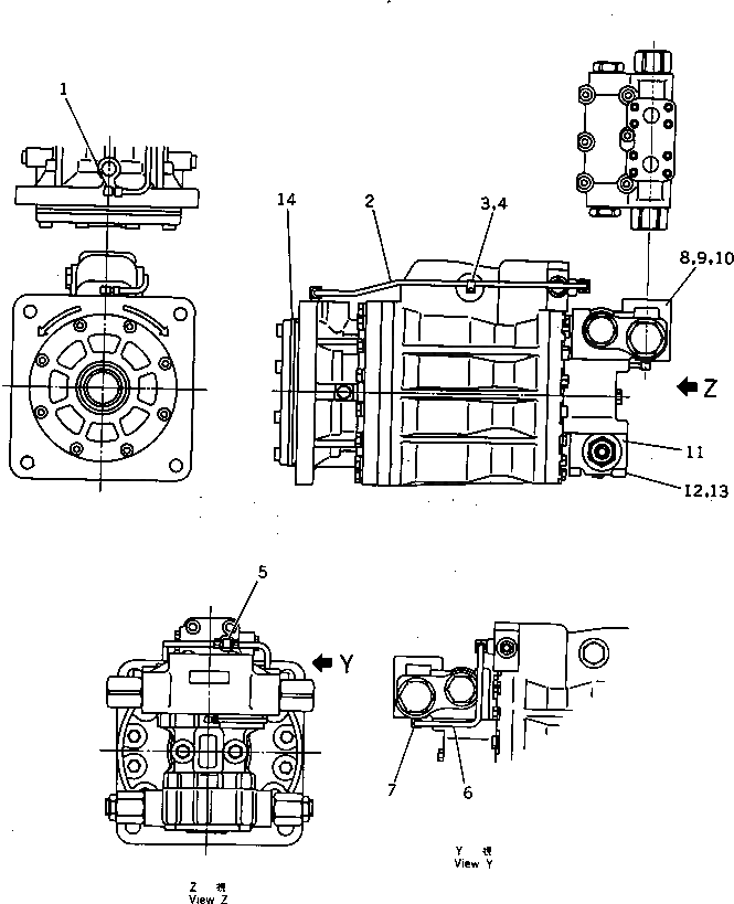 Болт TM8005-140  Komatsu