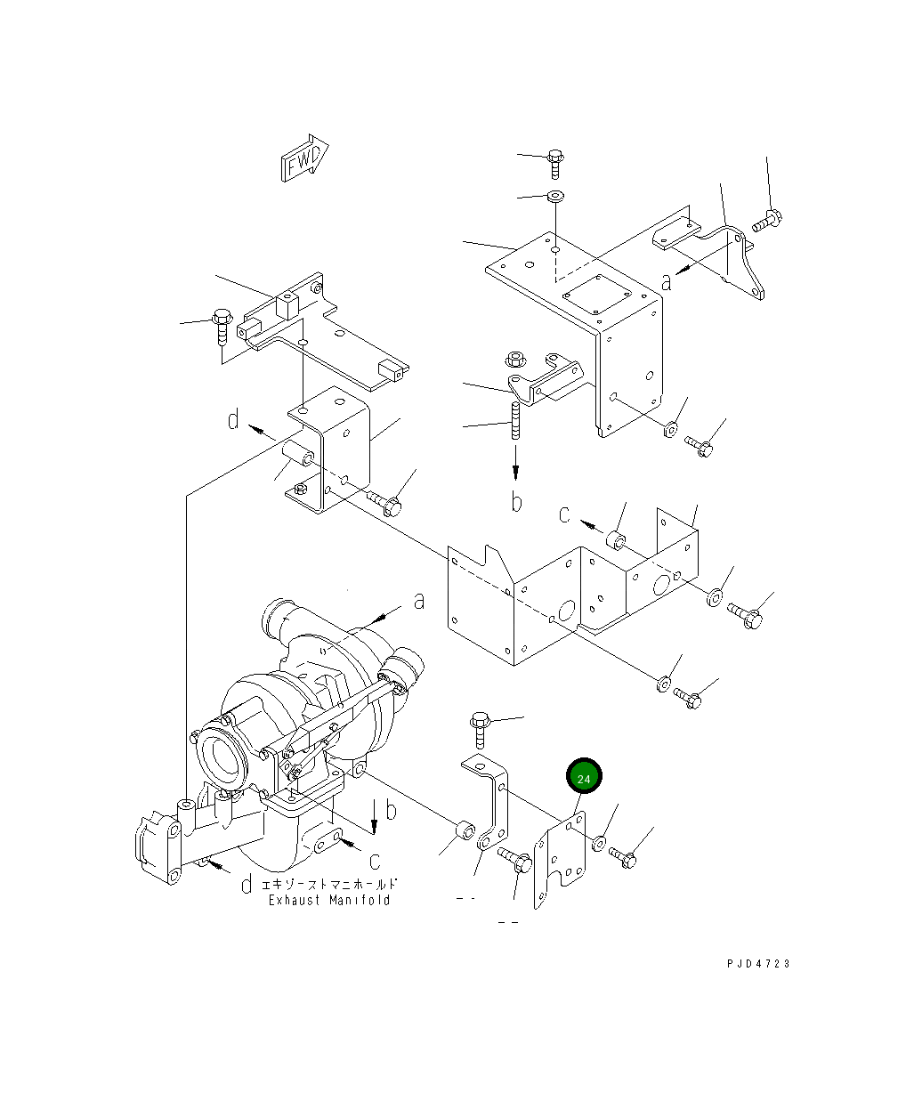 Крышка 21J-01-11830  Komatsu