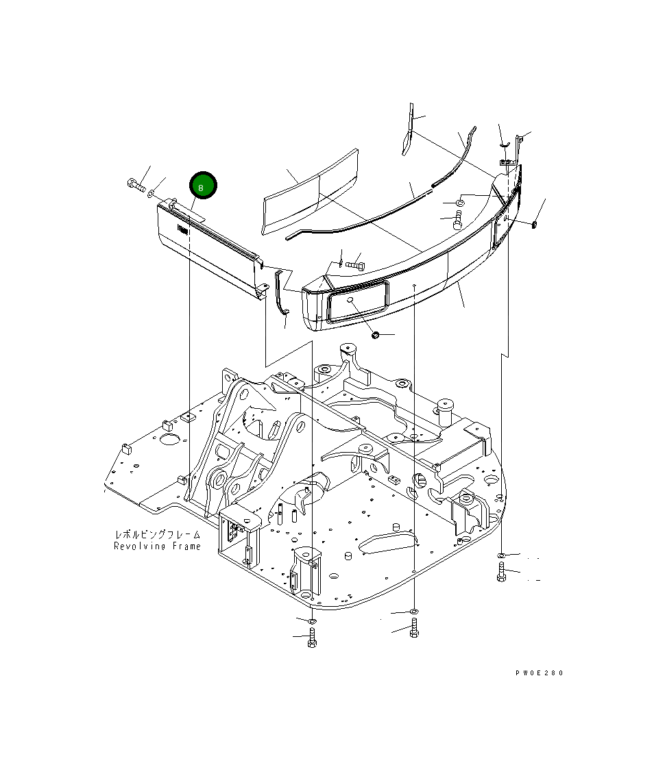 Крышка 21W-46-43120 Komatsu