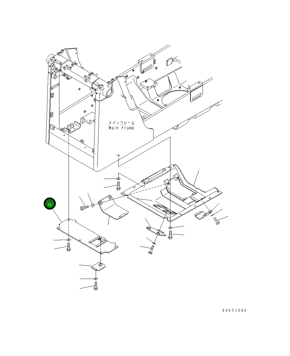 Крышка 14X-Z16-6790  Komatsu