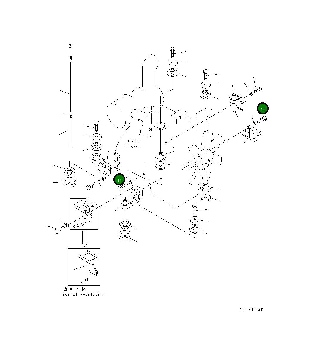 Болт 203-01-67450  Komatsu