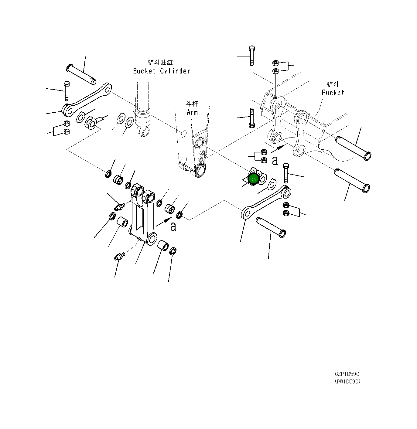 Болт 20Y-70-32460 Komatsu