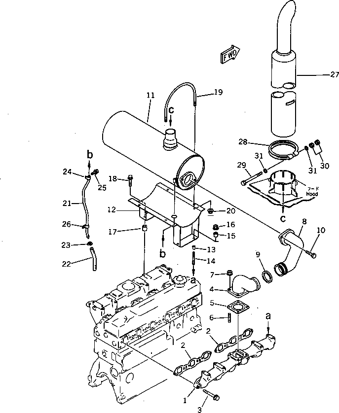Болт 01020-00820 Komatsu