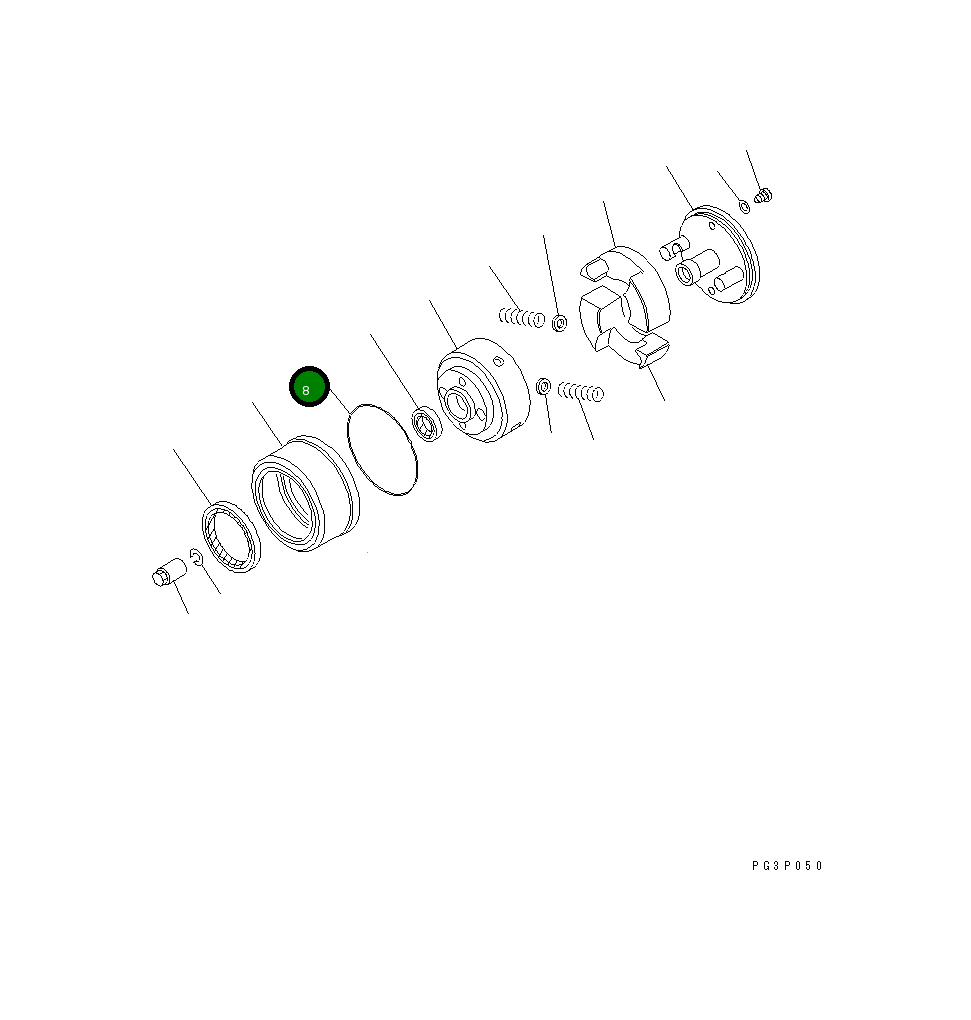 Кольцо уплотнительное (O-Ring) DK156117-0100  Komatsu