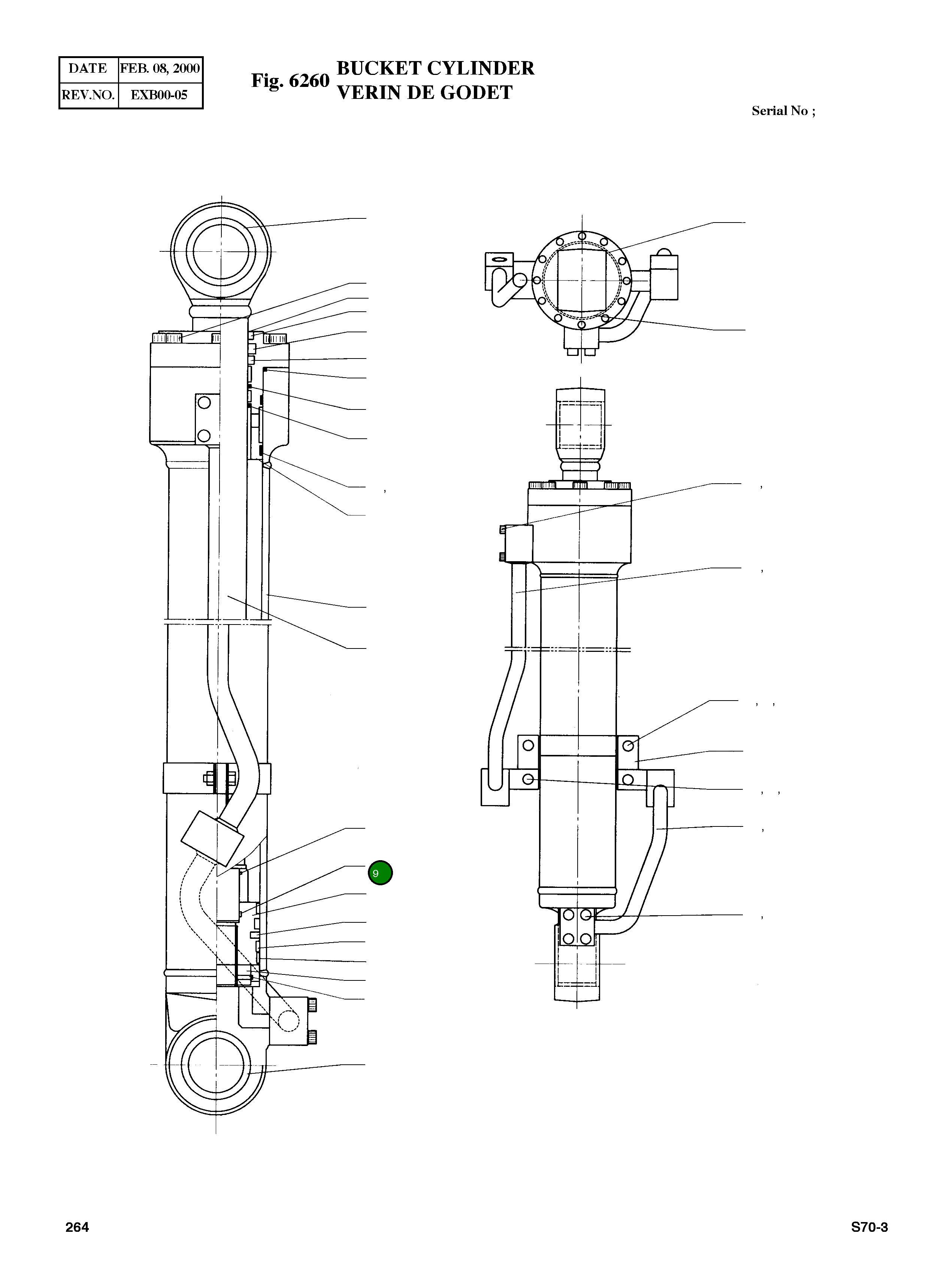 Кольцо уплотнительное (O-Ring) E6300981 Komatsu