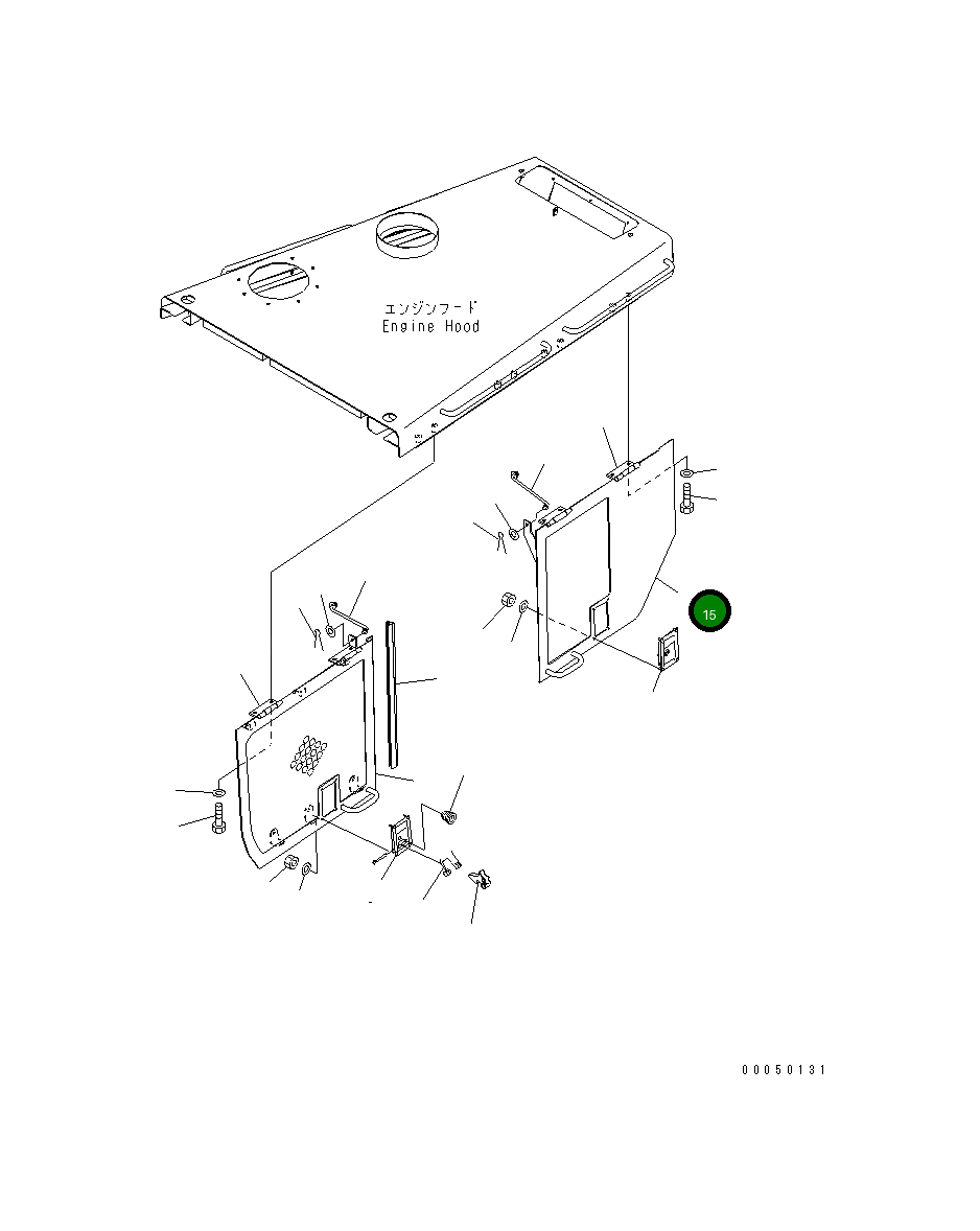 Крышка 195-54-81662  Komatsu