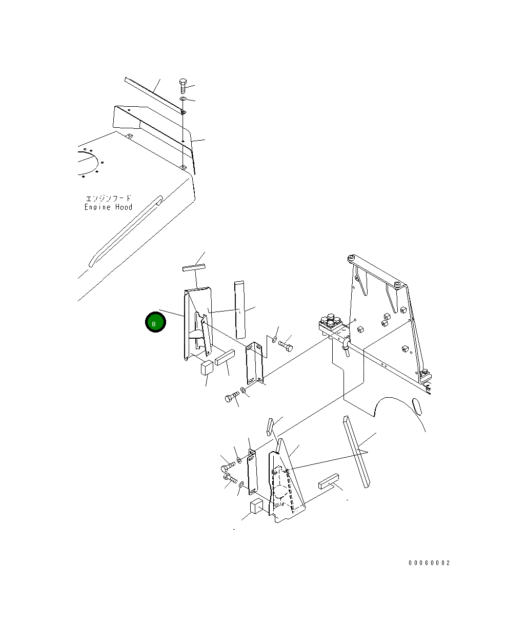 Крышка 17A-54-43220 Komatsu