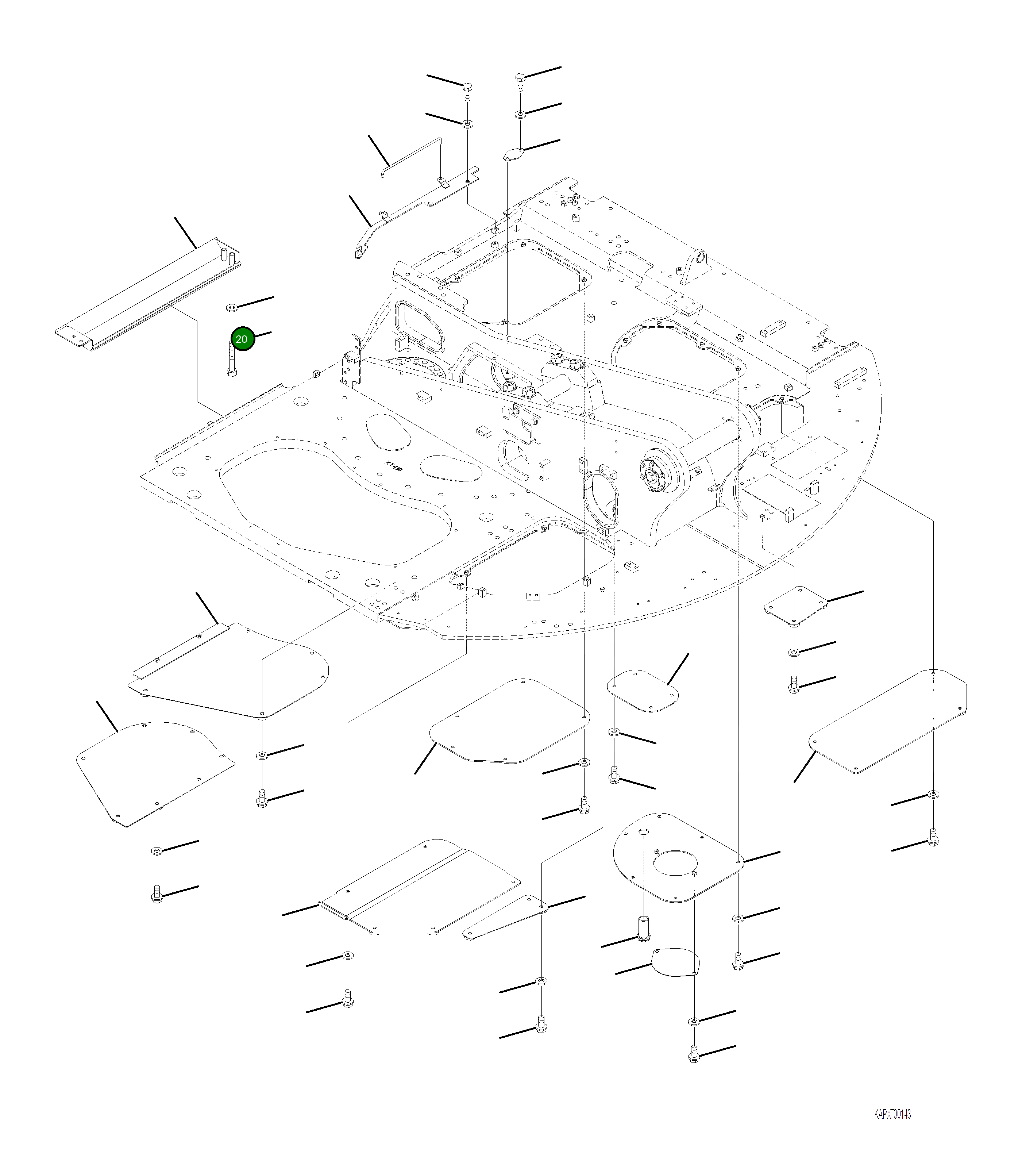 Крышка 4A1-54-23280 Komatsu