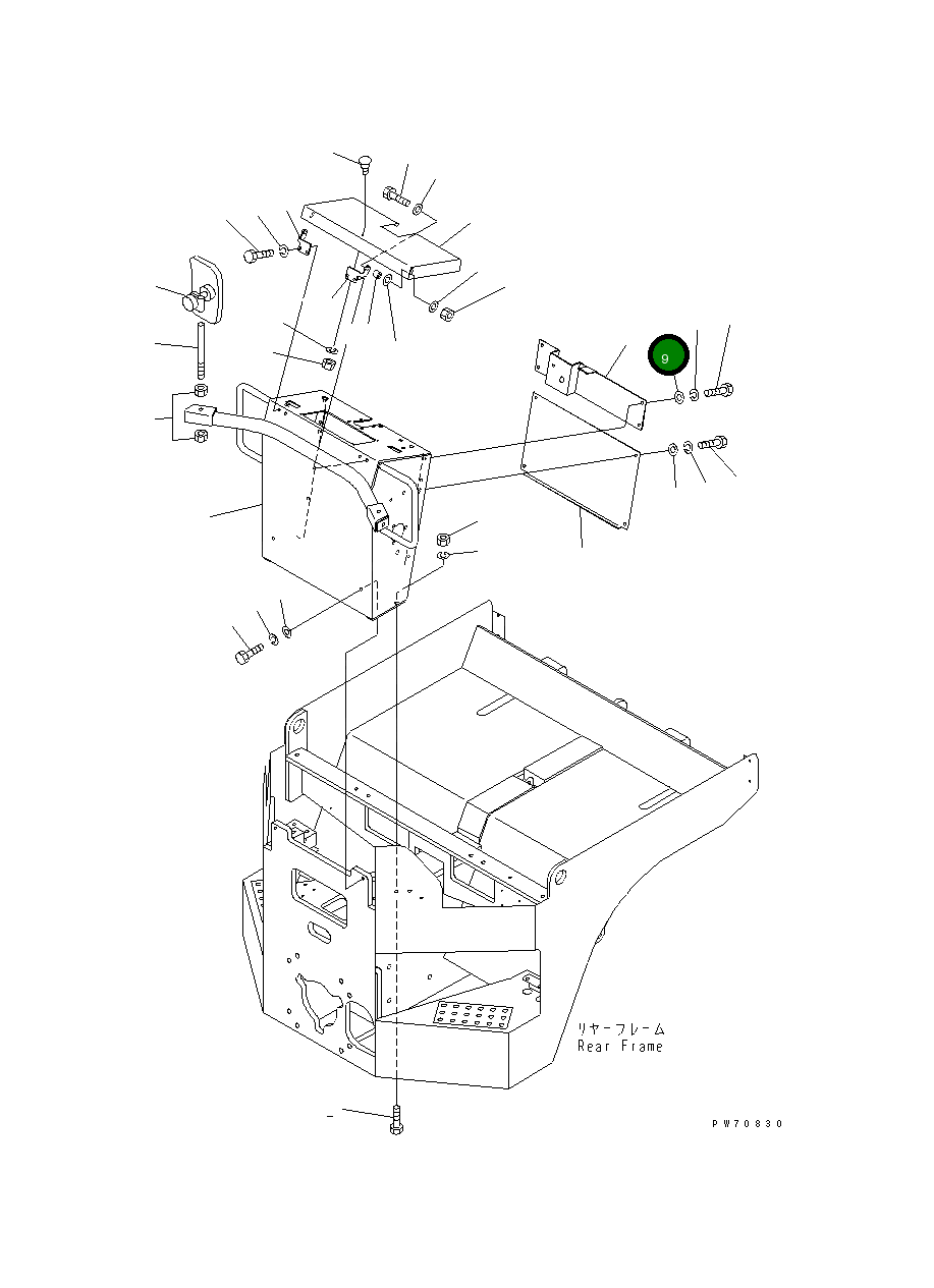 Крышка 258-10-55710 Komatsu