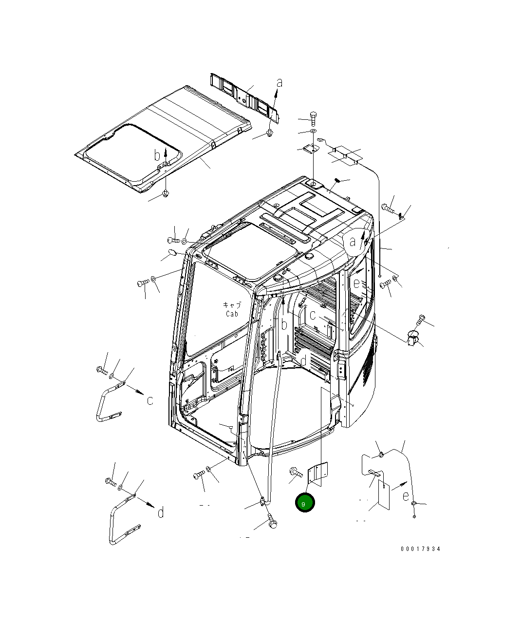 Крышка 22B-54-15591 Komatsu