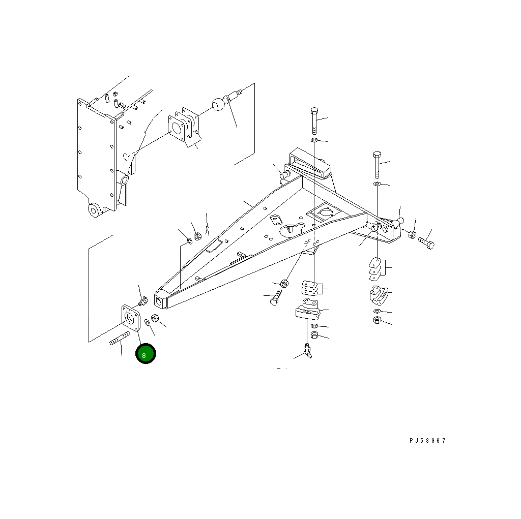 Крышка 23D-70-11610 Komatsu