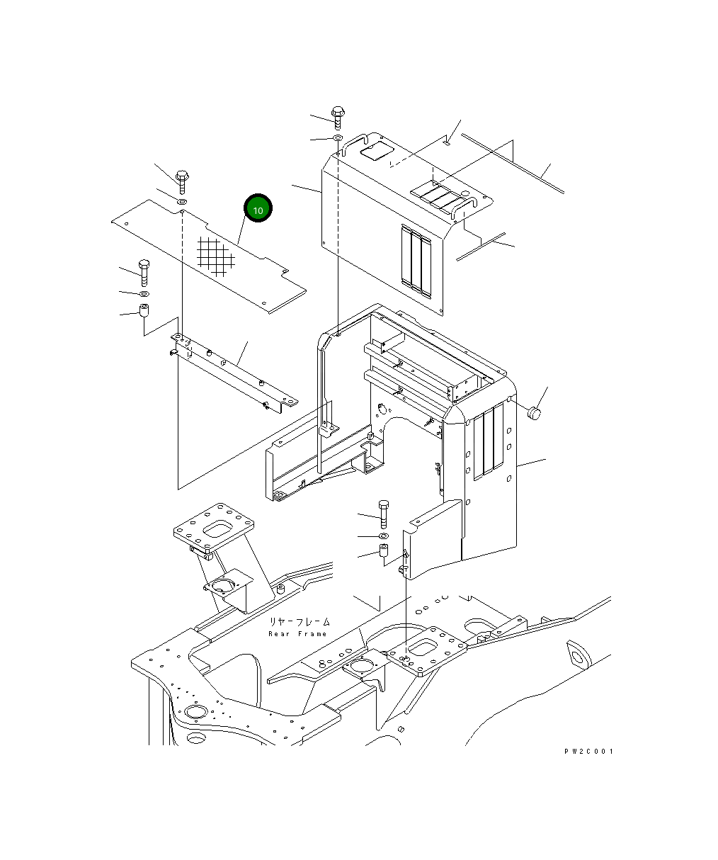 Крышка 425-54-21751 Komatsu