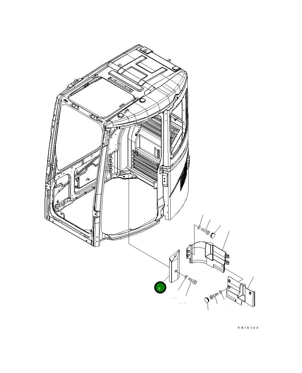 Крышка 22U-43-21430 Komatsu