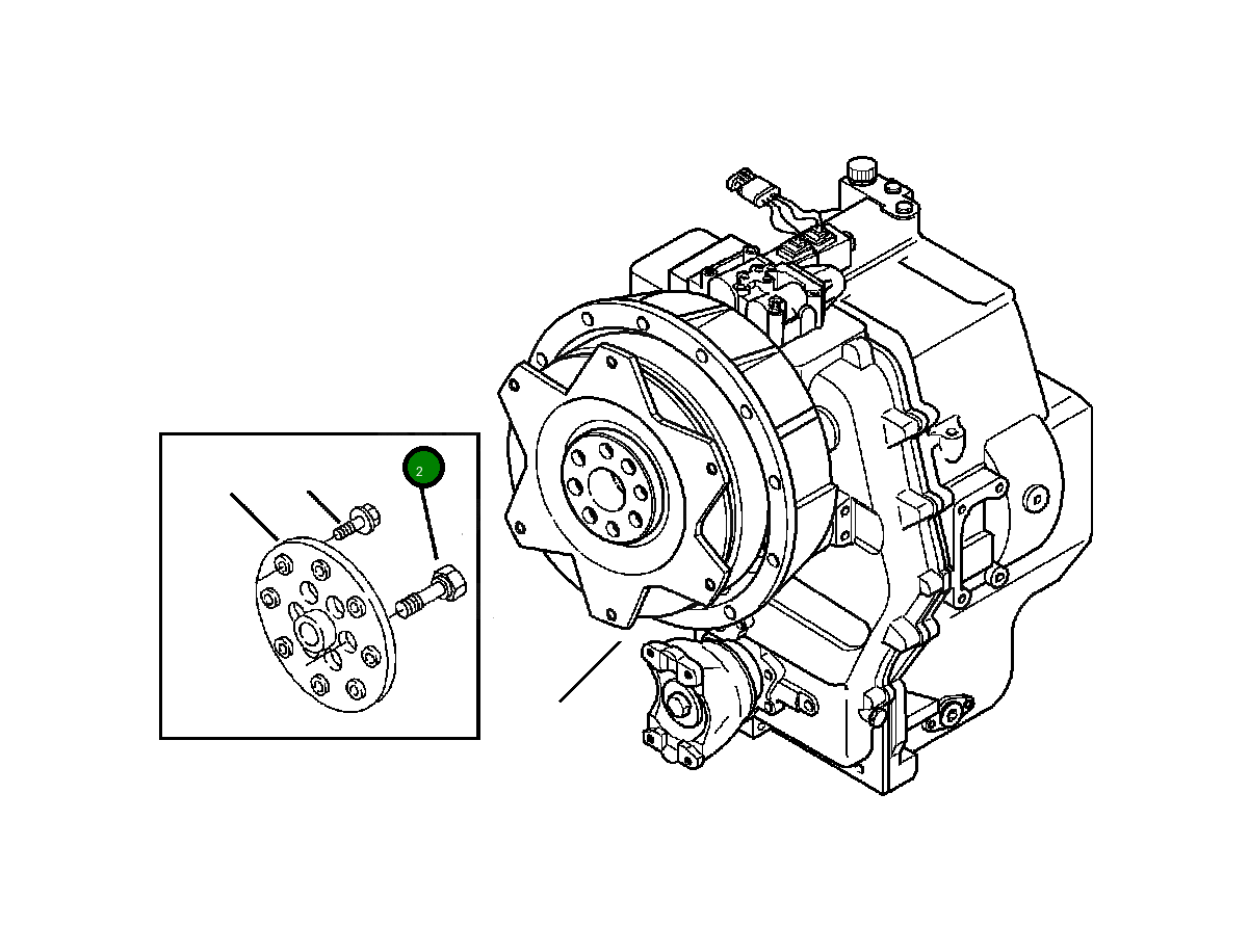 Болт YM261060-80252  Komatsu