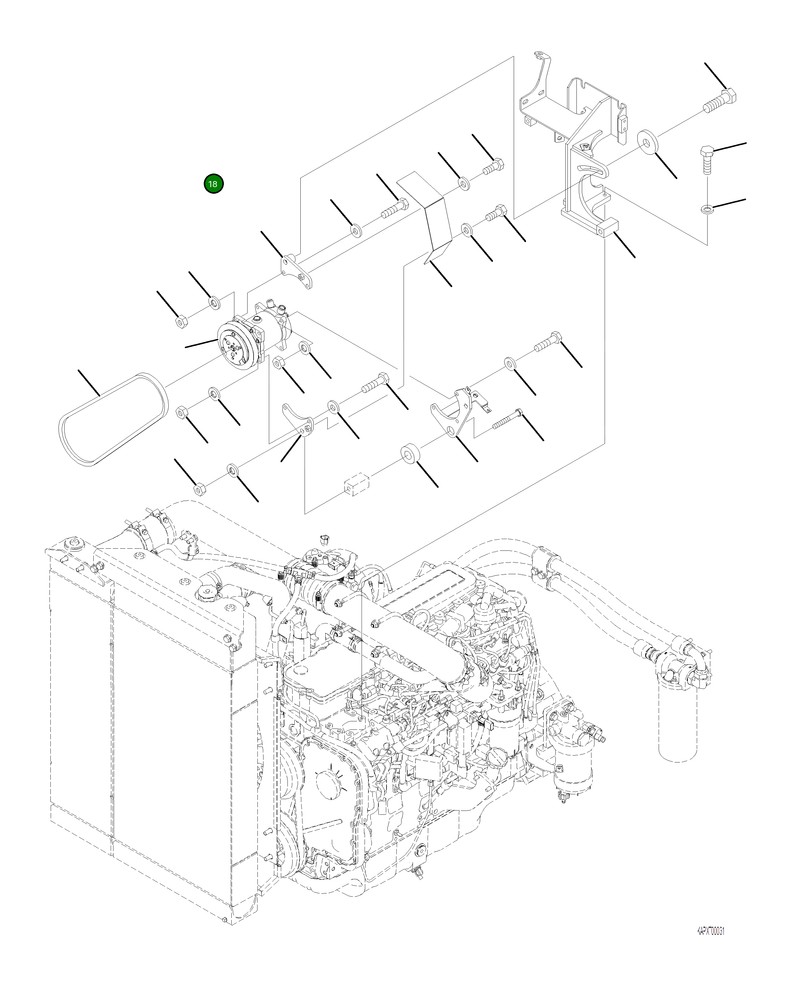 Болт 01019-31405 Komatsu