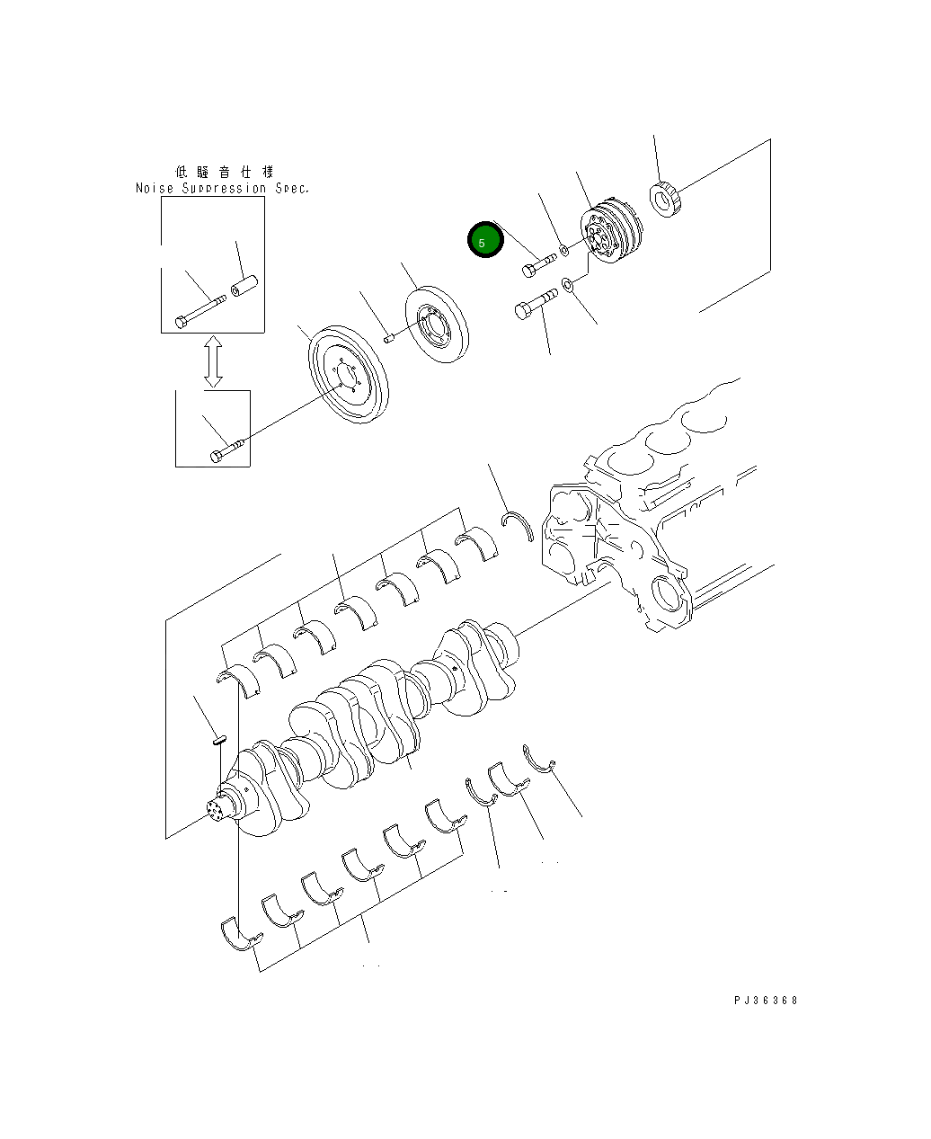 Болт 01051-51435 Komatsu
