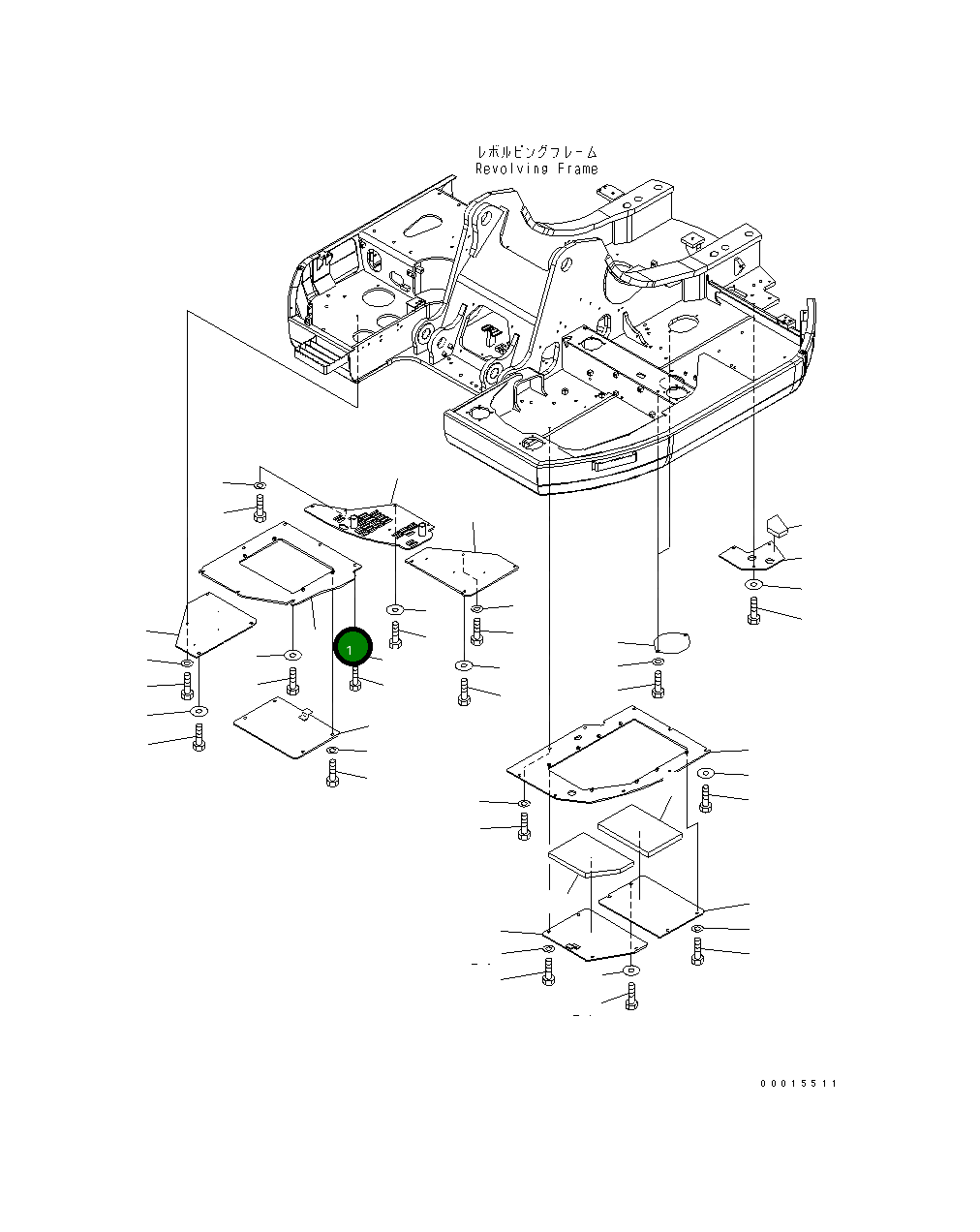 Крышка 22U-54-24810NK Komatsu