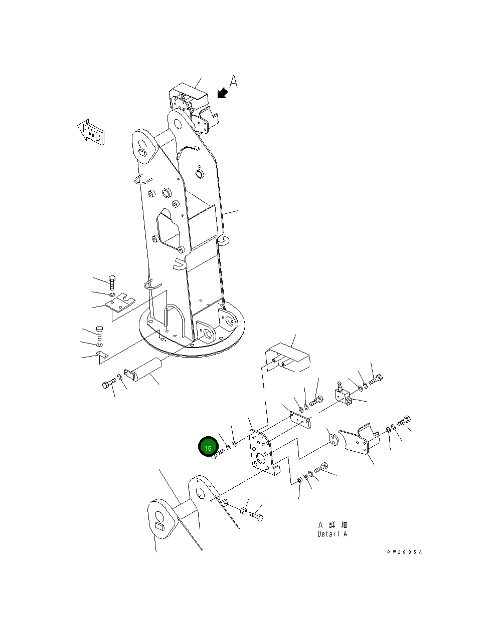 Болт MH21012-08070 Komatsu