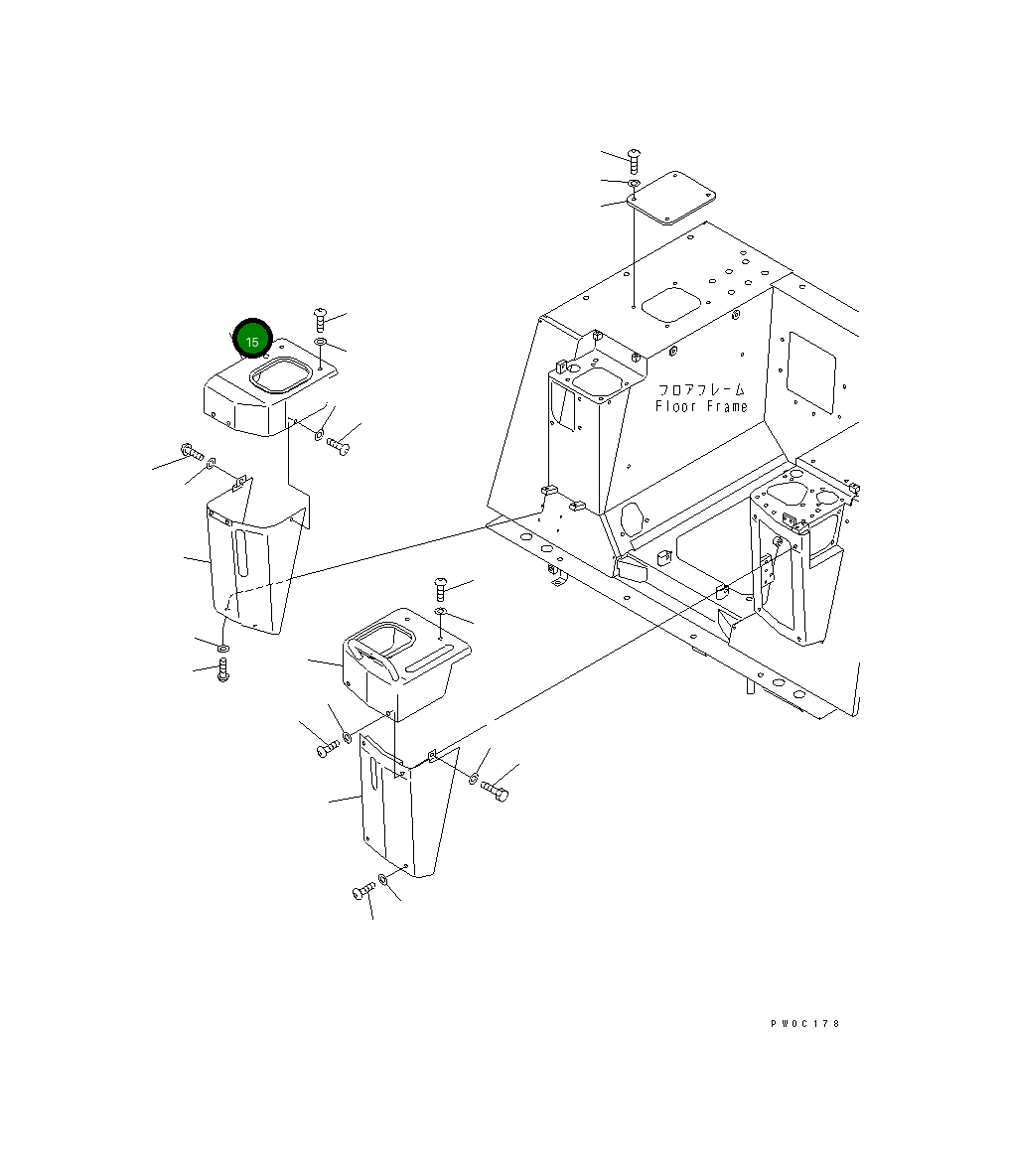 Крышка 11Y-43-12152  Komatsu