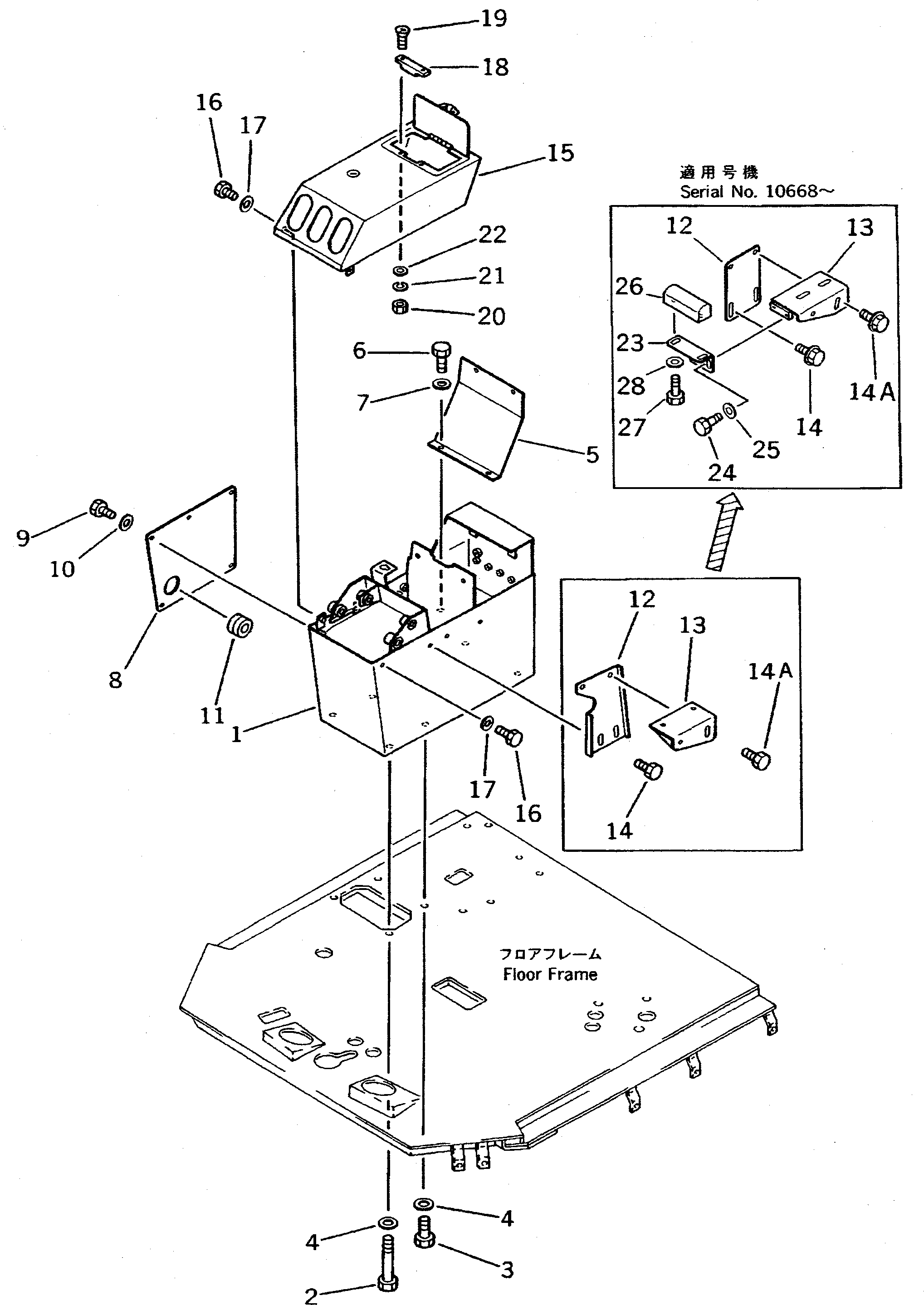 Болт 01010-51225  Komatsu