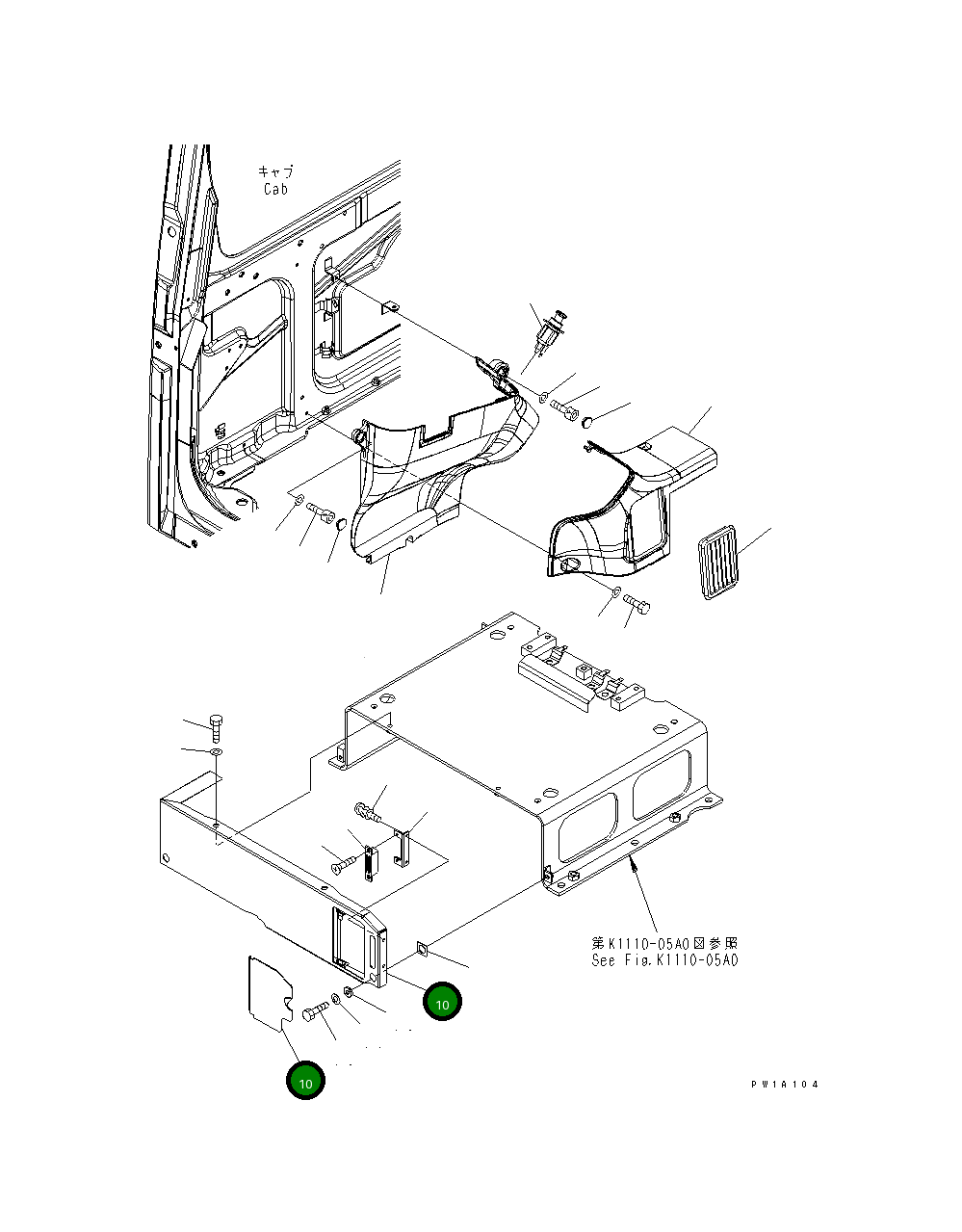 Крышка 22U-43-21311 Komatsu