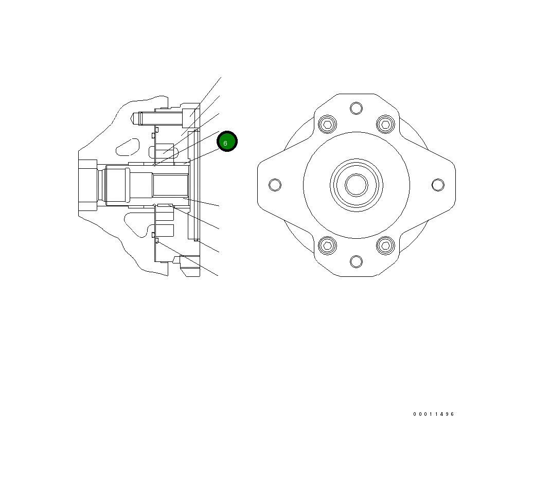 Кольцо UC1701569306 Komatsu