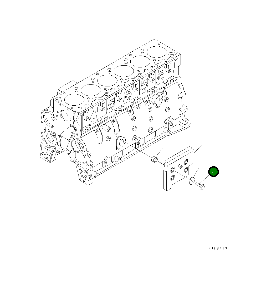 Болт 01435-01240 Komatsu