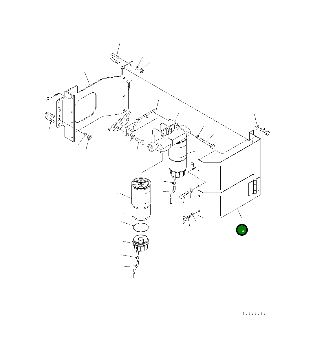Крышка 569-84-81360  Komatsu