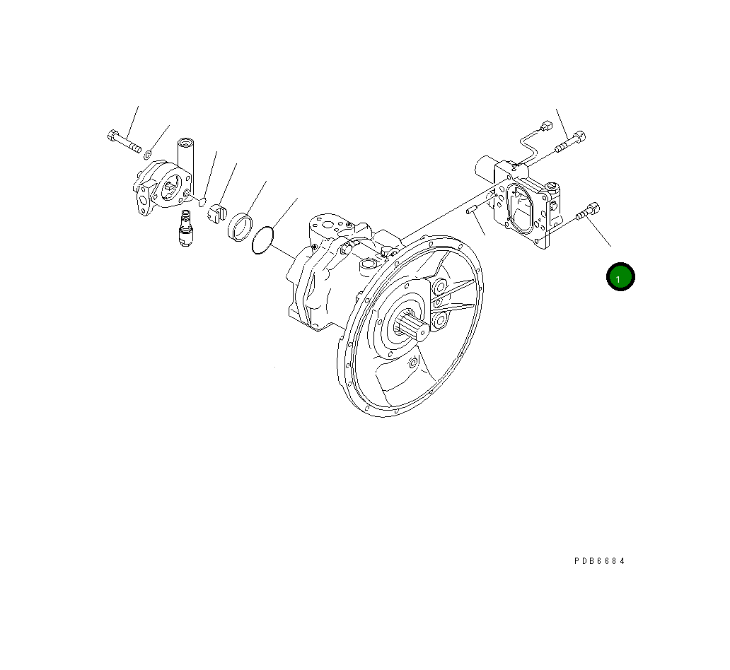 Болт 01252-61025 Komatsu